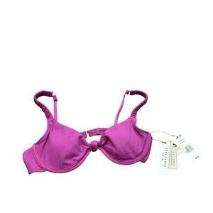 Sanctuary Underwire Removable‎ Pads Swimwear Bikini Top Medium NWT Fuchsia